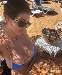 Wanda Nara modeling boobs