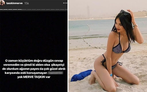Merve Taşkın smiles nude