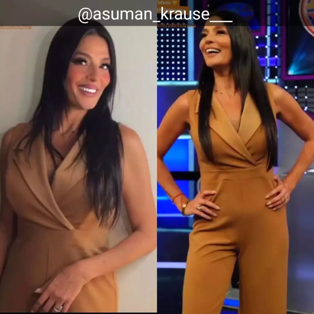 Asuman Krause smiles bikini