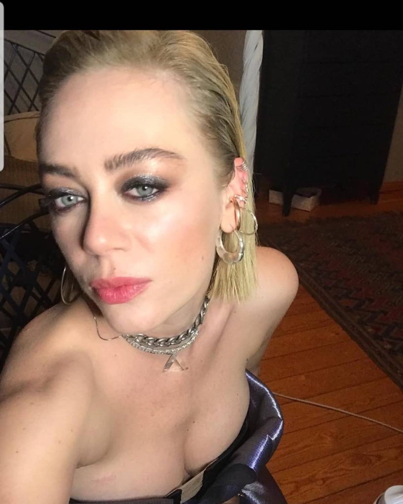 Demet Evgar depicts fire bikini