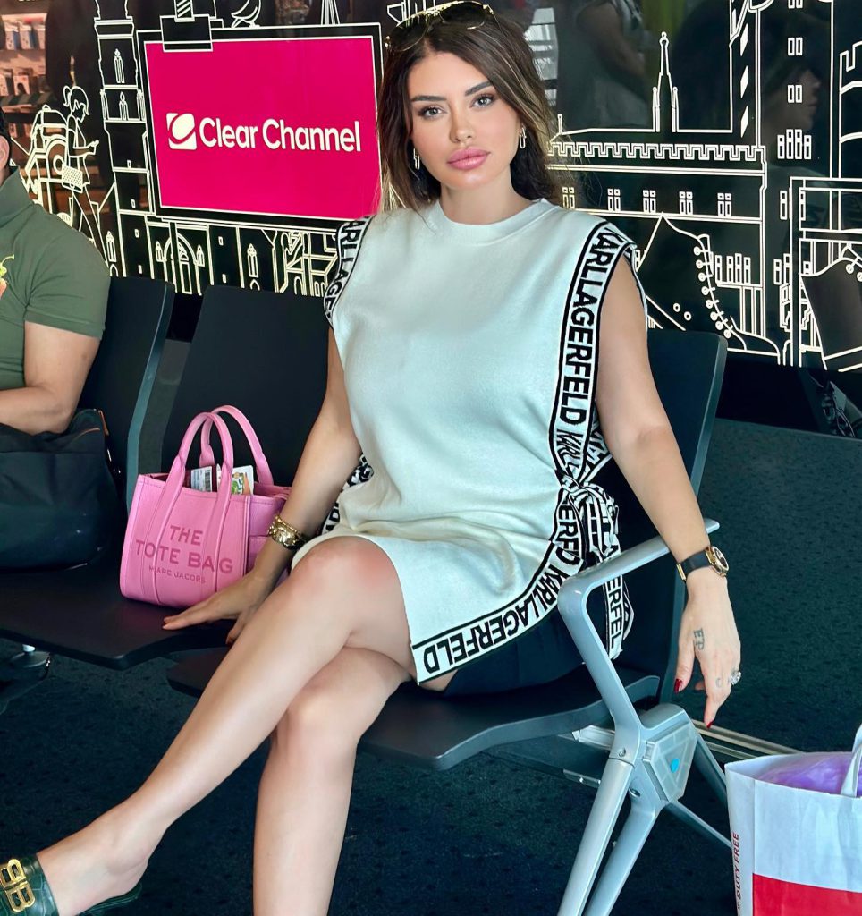 Ebru Polat smiles bikini