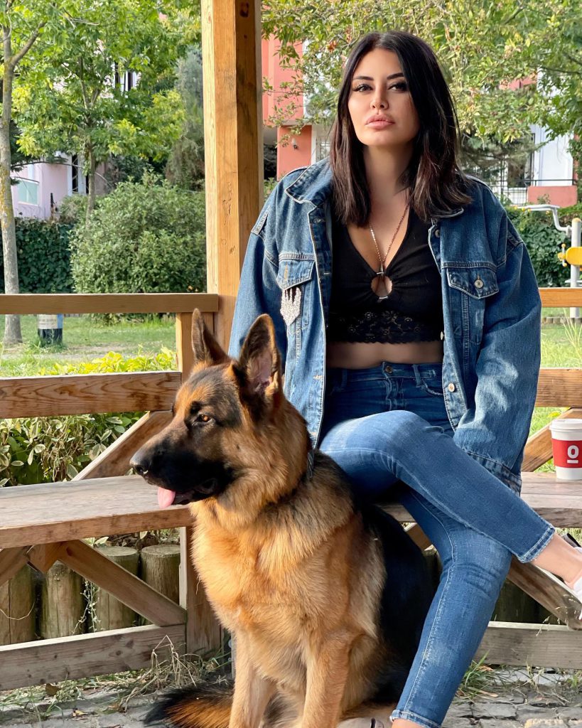 Ebru Polat smiles bikini