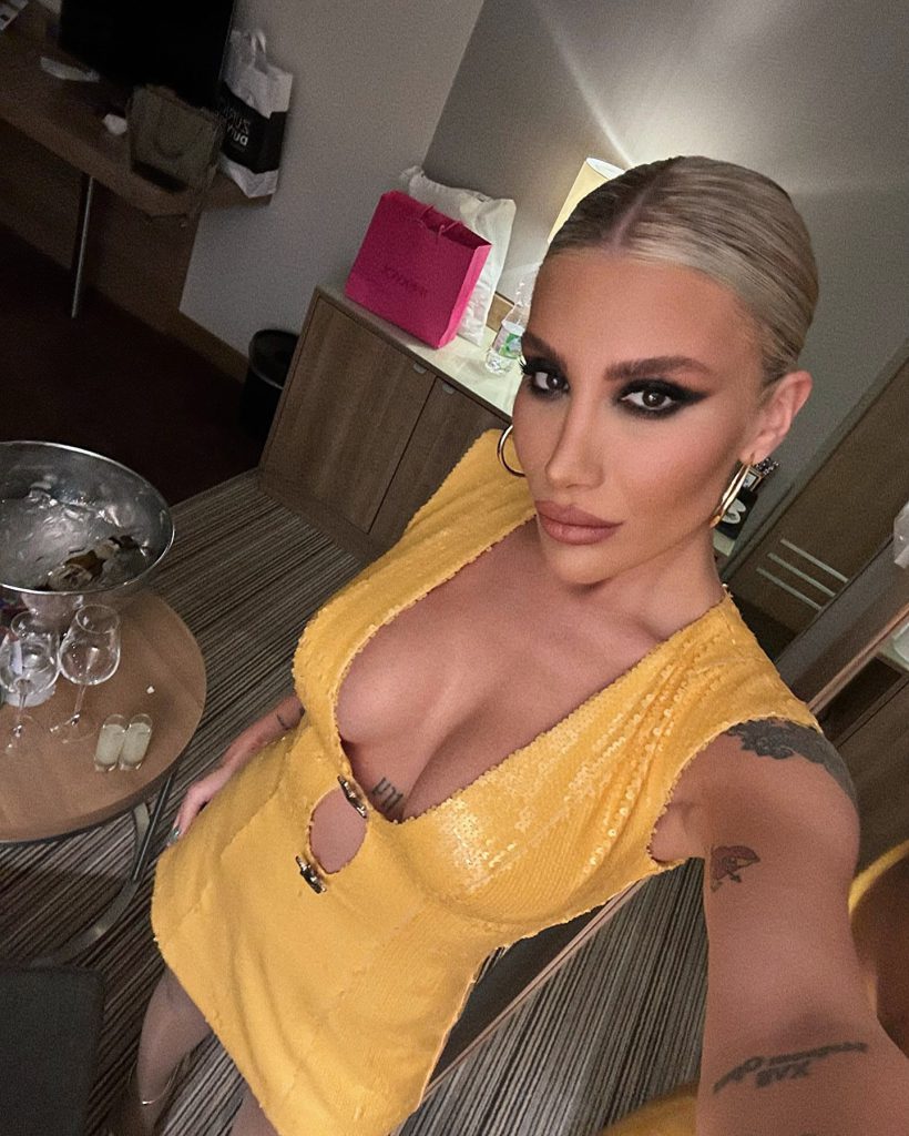 Irem Derici depicts fire bikini