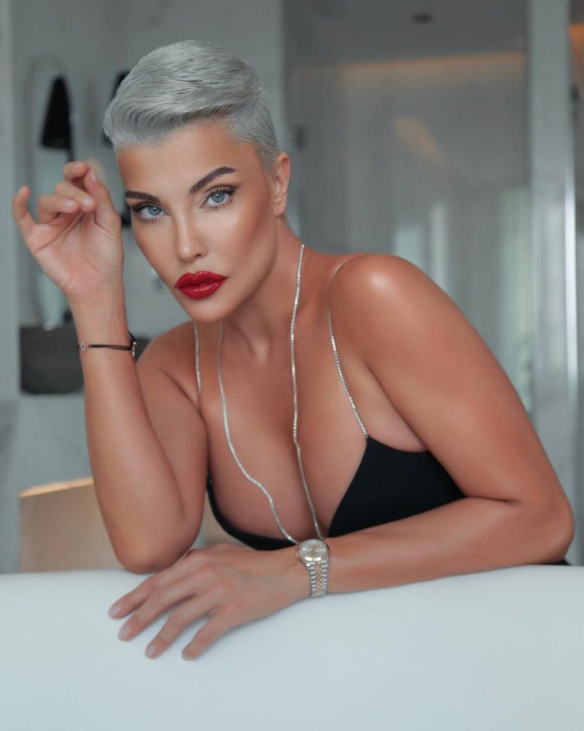 Deniz Akkaya modeling boobs