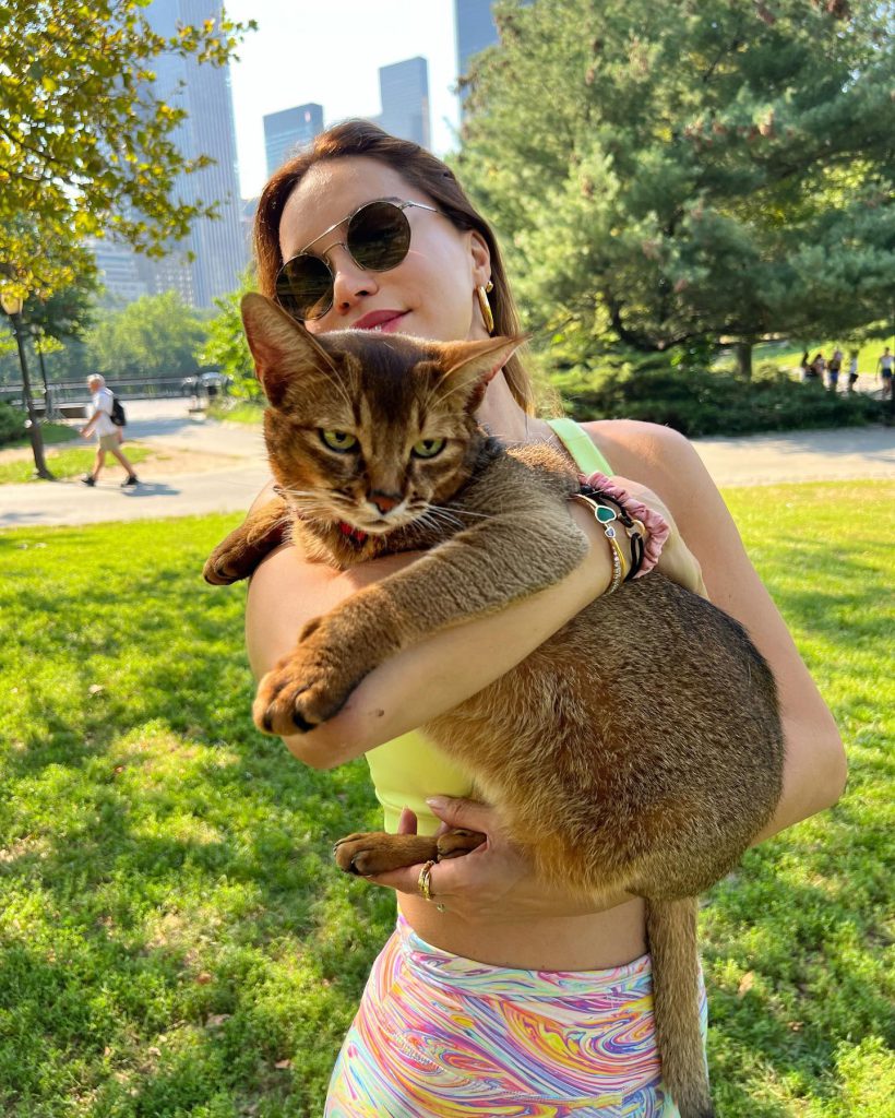 Ebru Şallı smiles bikini