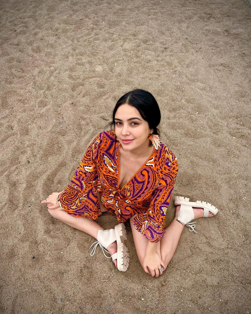 Ece Ronay smiles hot bikini