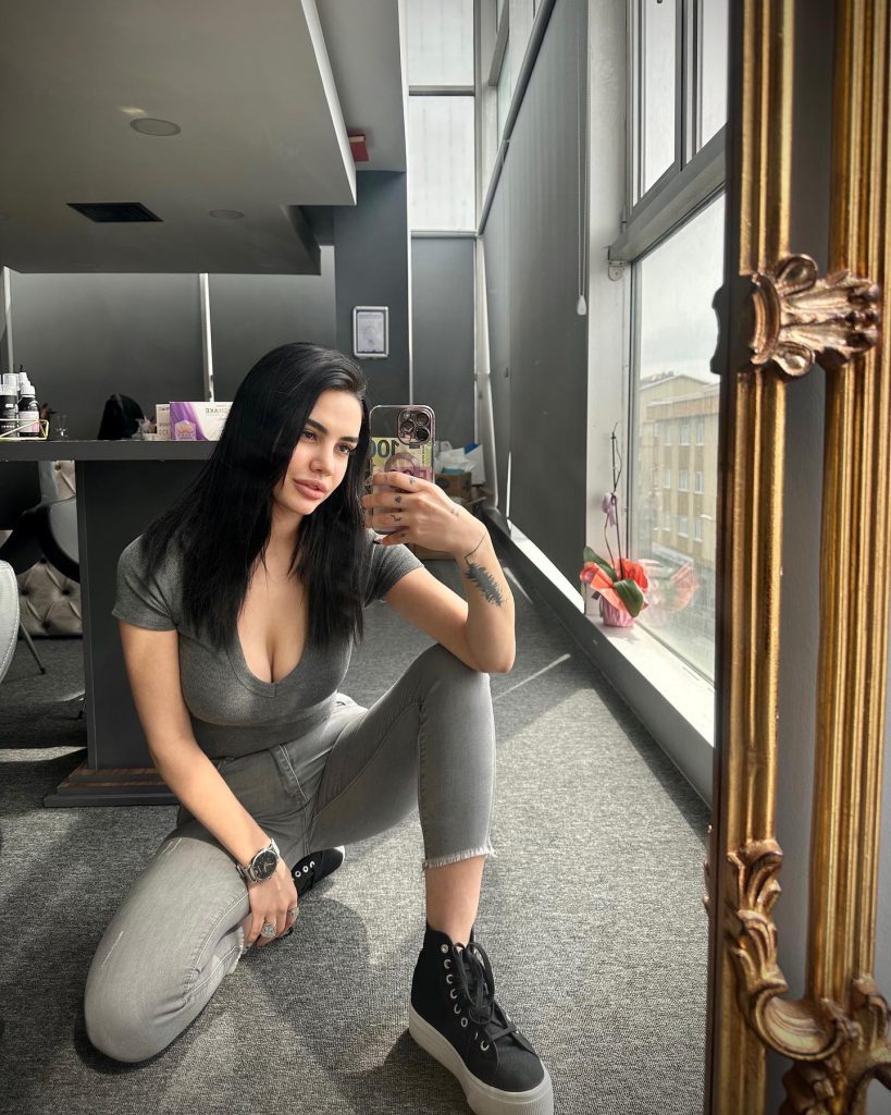 Ece Ronay smiles hot bikini