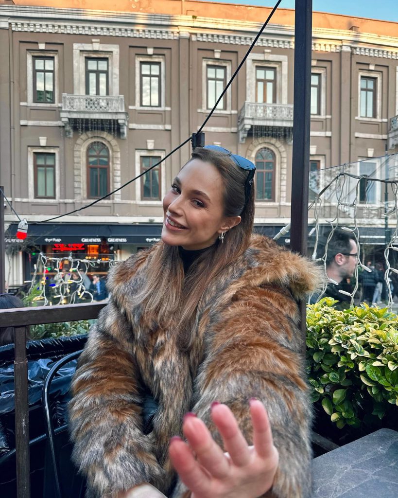 Ecenaz Üçer smiles bikini